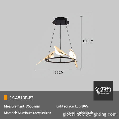 Nordic Pendant Lamp modern bird chandeliers for high ceilings Factory